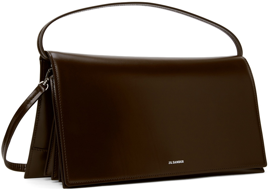 Jil Sander Brown File Top Handle Bag Jil Sander
