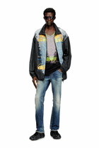 Diesel Tech-jersey jacket with lyrics print - Jackets - Unisex - Black