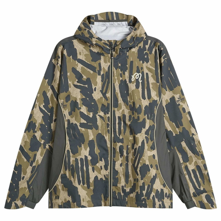 Photo: Malbon Men's Tour Divot Camo Rain Jacket in Bark Camo