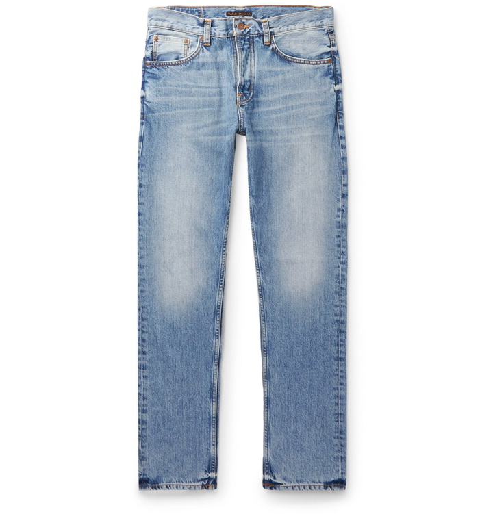 Photo: Nudie Jeans - Steady Eddie II Slim-Fit Organic Denim Jeans - Blue