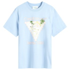 Casablanca Men's Tennis Club Icon T-Shirt in Pale Blue