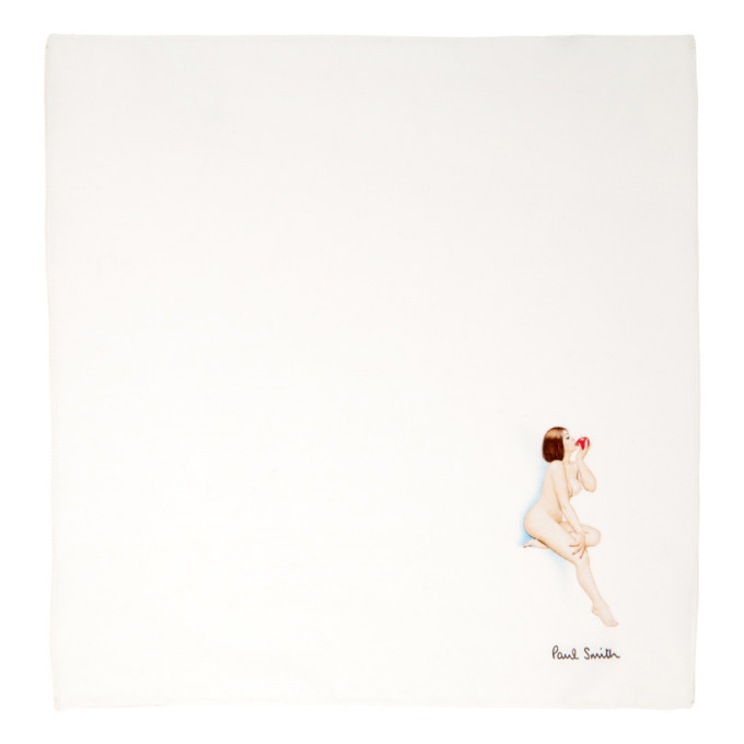 Photo: Paul Smith White Naked Lady Pocket Square