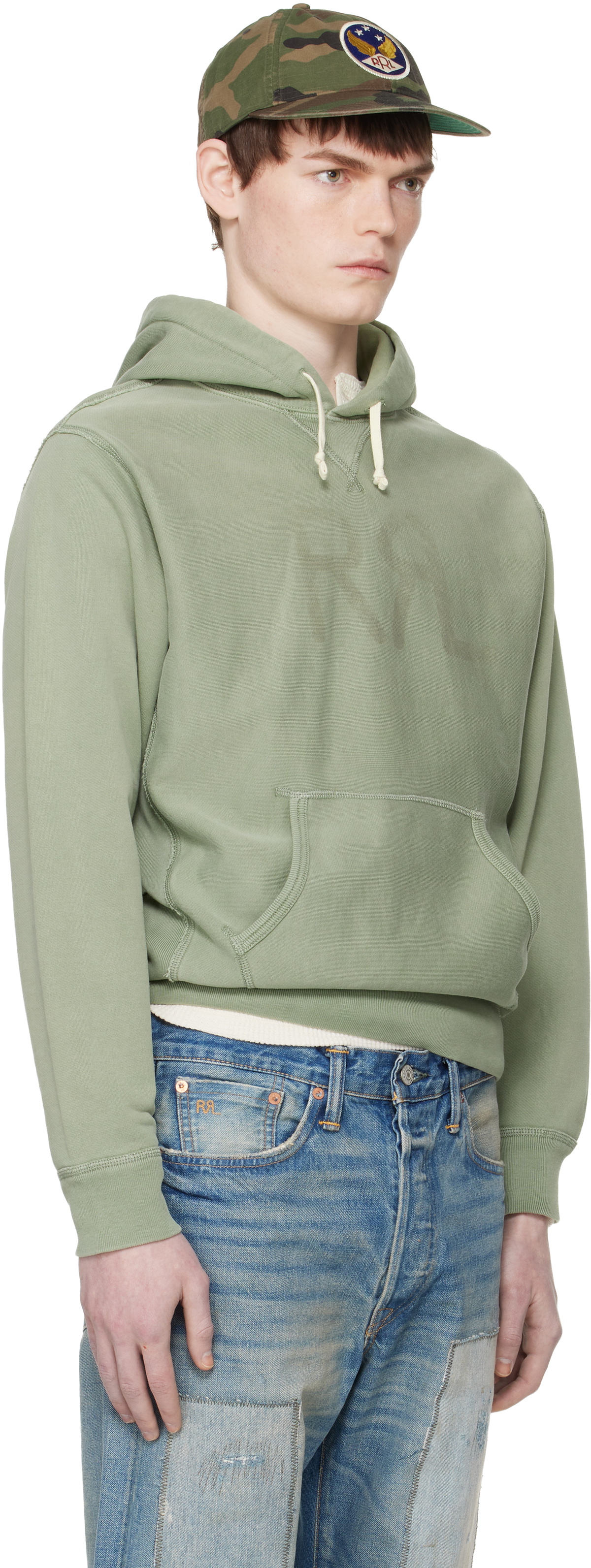 RRL Green Ranch Logo Hoodie