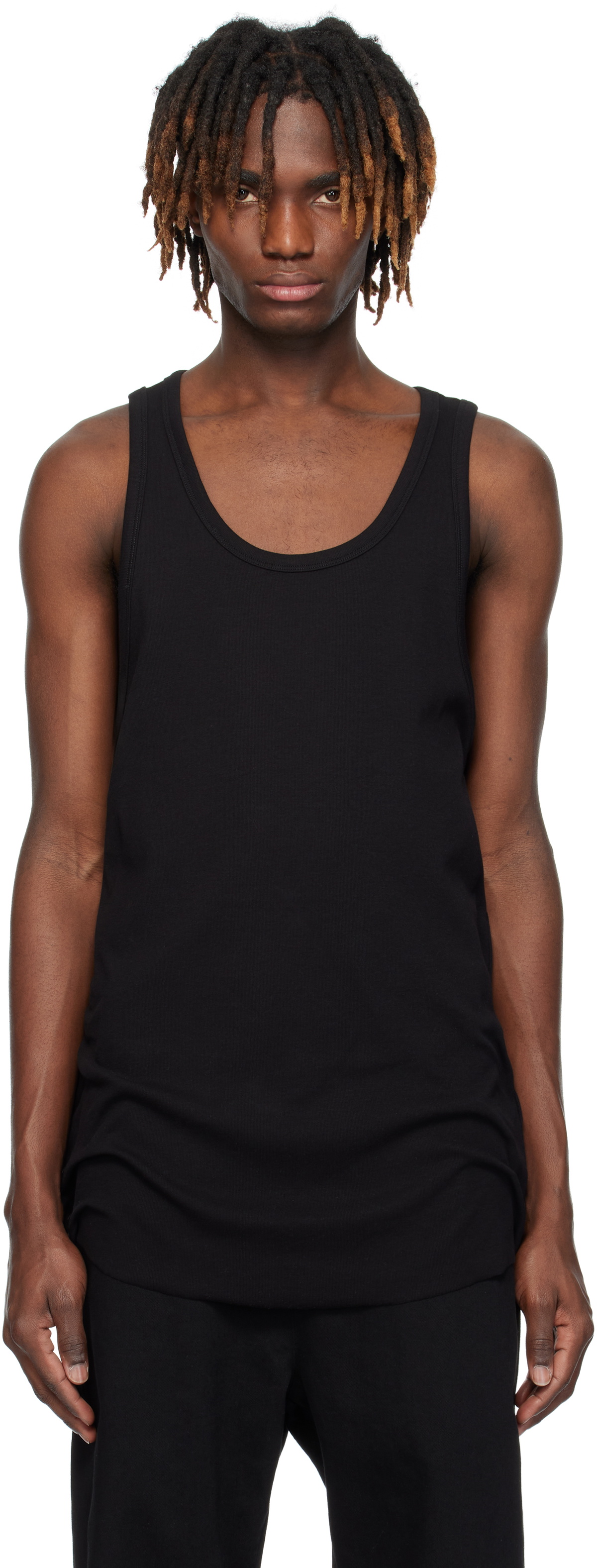 thom/krom Black M TS 854 Tank Top