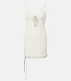 Area Embellished tweed minidress