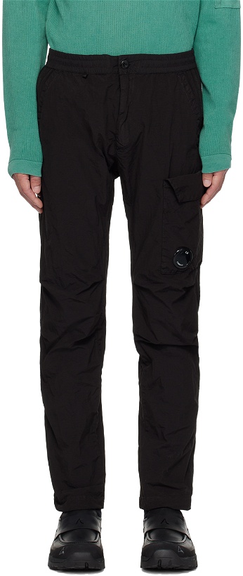 Photo: C.P. Company Black Garment-Dyed Sweatpants