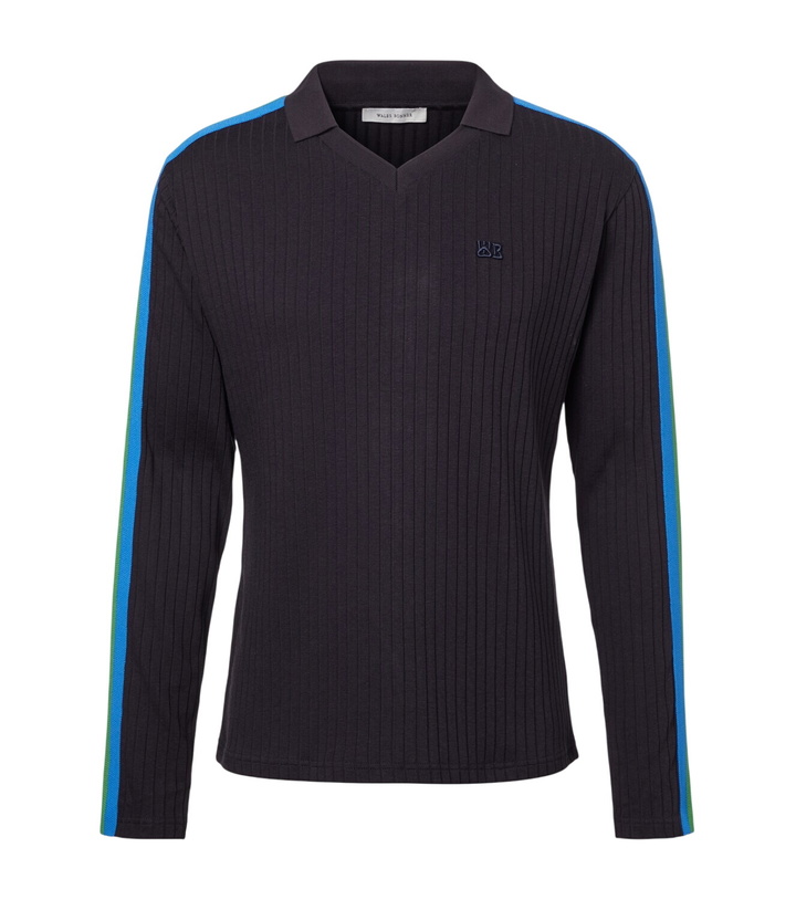 Photo: Wales Bonner Ribbed-knit polo sweater