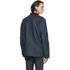 Nudie Jeans Blue Denim Barney Horse Lining Jacket