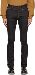 Naked & Famous Denim Navy Stacked Guy Jeans