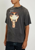 Saint Mxxxxxx 2Pac Printed Cotton T-shirt Black
