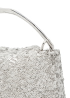 Erdem Bloom Mini Sequin-embellished top Handle bag - Silver - One Size