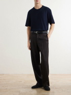 Mr P. - Cotton-Blend Double-Faced Jersey T-shirt - Blue