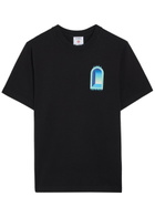 Casablanca Gradient Arch Printed Cotton T-shirt Black