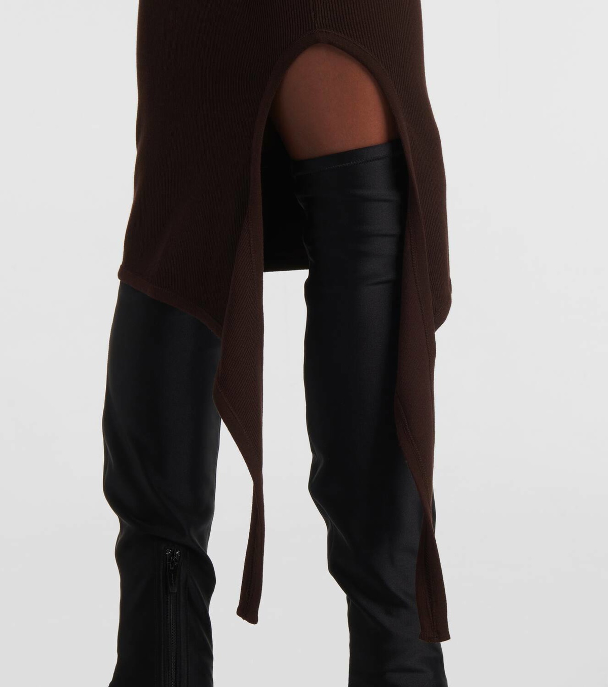 Courrèges Undressed ribbed-knit midi dress