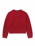 Enfants Riches Déprimés - Distressed Cable-Knit Cashmere Sweater - Red