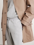 AMI PARIS - Logo-Embroidered Cotton-French Terry Sweatpants - Gray
