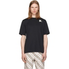 Burberry Black Check Trim Jersey T-shirt