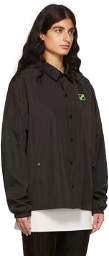 We11done Black Polyester Windbreaker Jacket