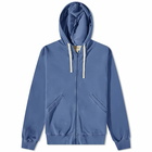 Nigel Cabourn Men's Embroidered Arrow Zip Hoody in Denim