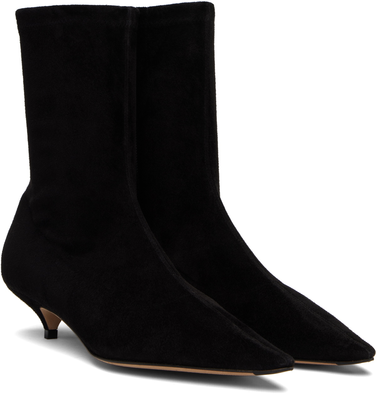 The Row Black Liisa Kitten Boots