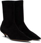 The Row Black Liisa Kitten Boots