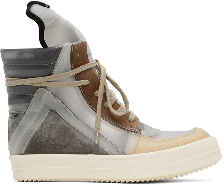 Photo: Rick Owens Transparent Geobasket High Sneakers