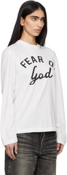 Fear of God White Varsity Long Sleeve T-shirt