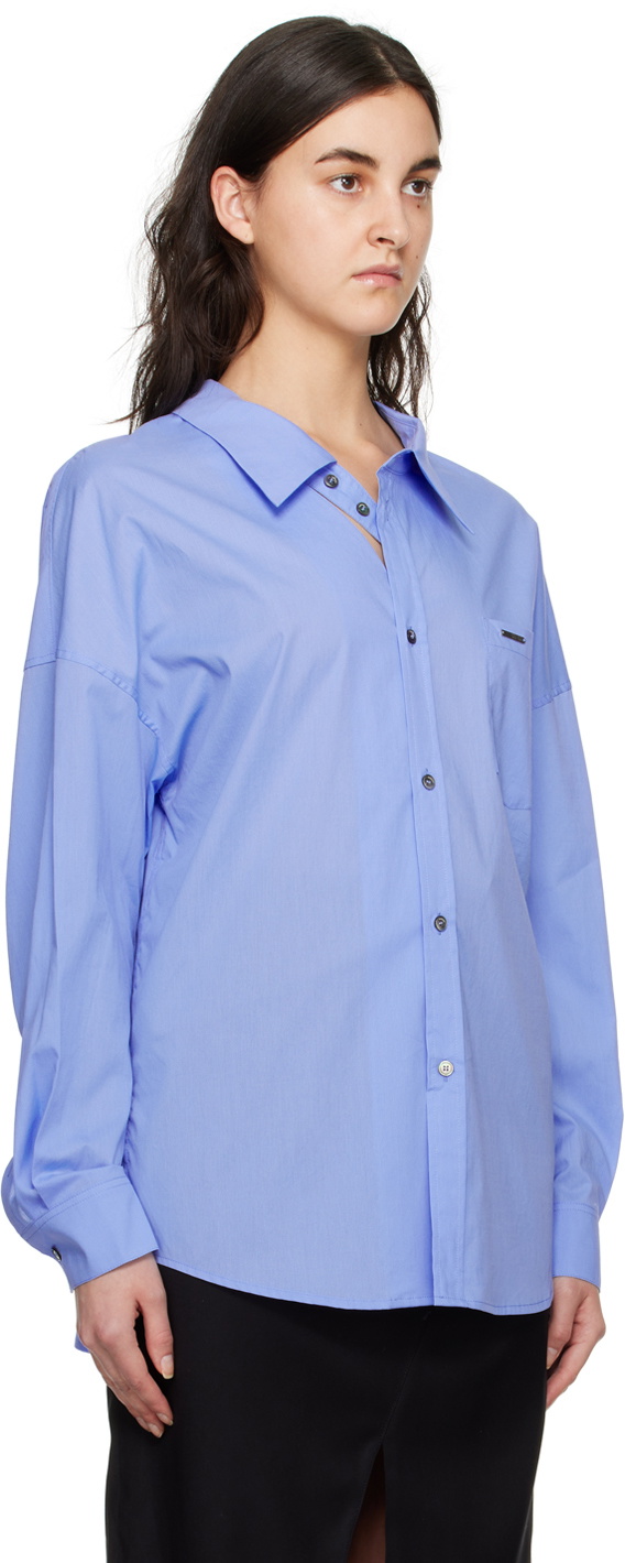 lesugiatelier Blue Cutout Shirt lesugiatelier