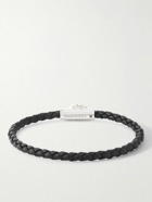 Alexander McQueen - Braided Leather and Silver-Tone Bracelet - Silver