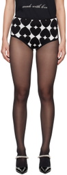 Moschino Black & White Optical Print Shorts