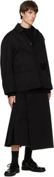 Simone Rocha Black Workwear Field Jacket