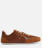 Tory Burch Tory Travel suede-trimmed sneakers