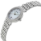 Bulova Quadra Quartz White Mother of Pearl Dial Ladies Watch 96R239