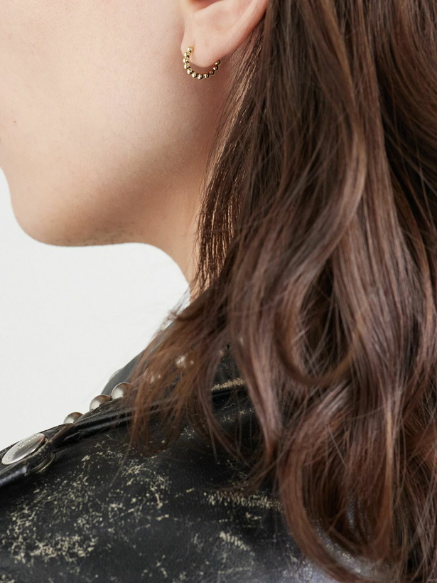 Photo: MARIA TASH - Granulated 14-Karat Gold Single Hoop Earring