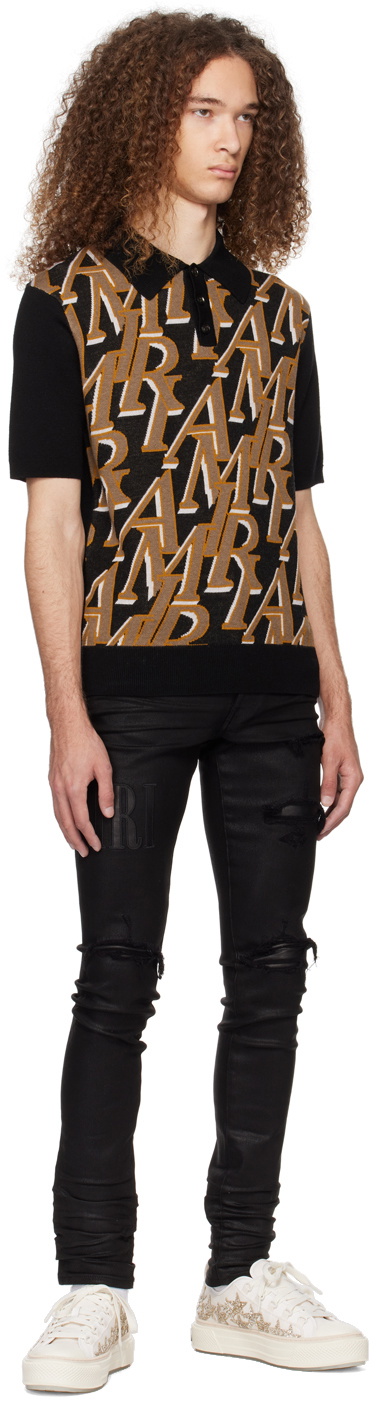 AMIRI Black Wax Jeans