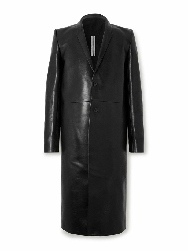 Photo: Rick Owens - Concordian Slim-Fit Leather Coat - Black