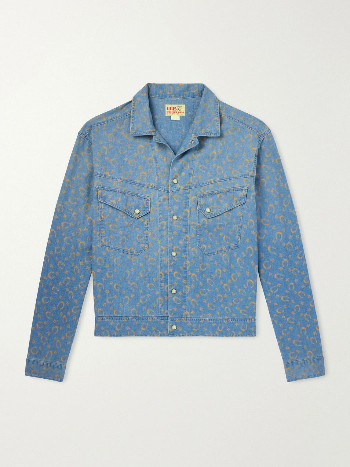 RRL - Printed Cotton and Linen-Blend Shirt - Blue