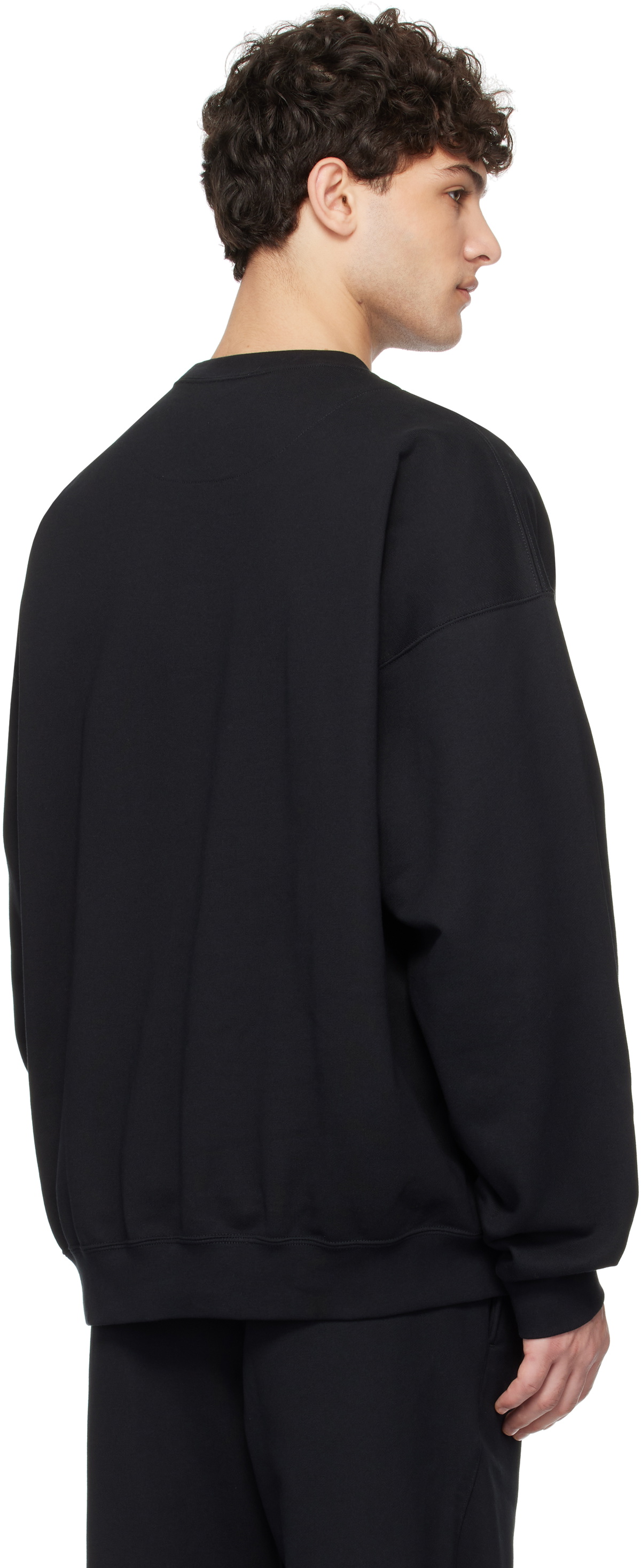 Y-3 Black Graphic Crew Sweatshirt