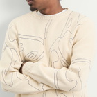 Arte Men's All Over Circle Logo Knit Jumper in Cream