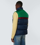 Gucci Colorblocked satin down vest