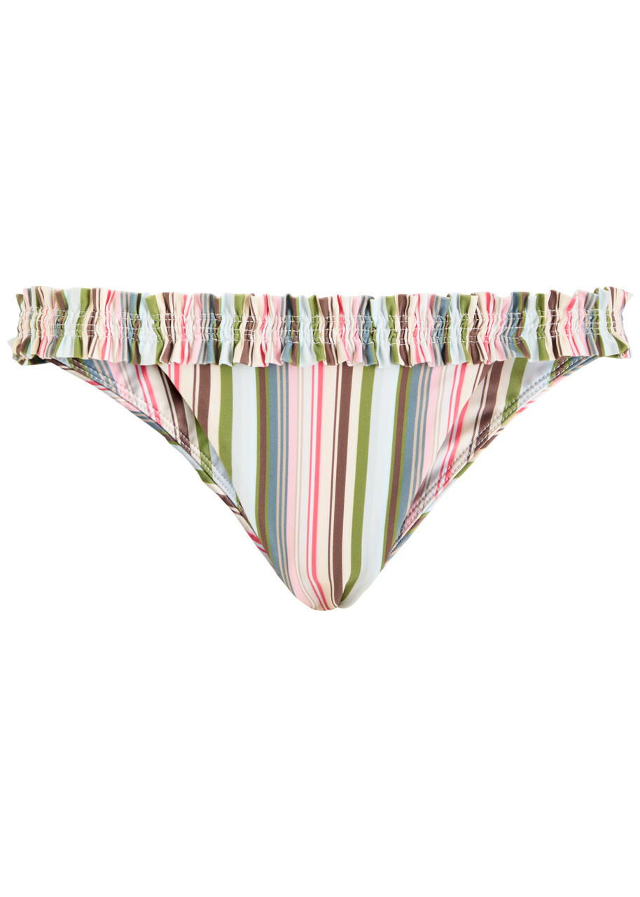 Faithfull The Brand Tavira Striped Bikini Bottoms Multicoloured