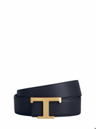 TOD'S - 3.5cm Reversible Logo Leather Belt
