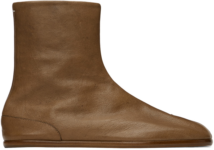 Photo: Maison Margiela Brown Tabi Boots