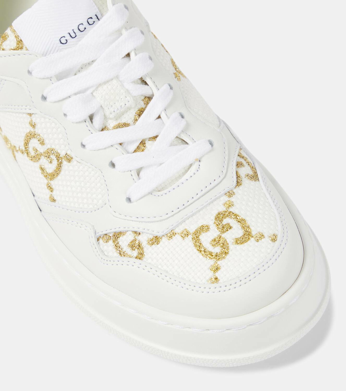 Gucci GG leather-trimmed sneakers Gucci Gucci GG leather-trimmed sneakers Gucci