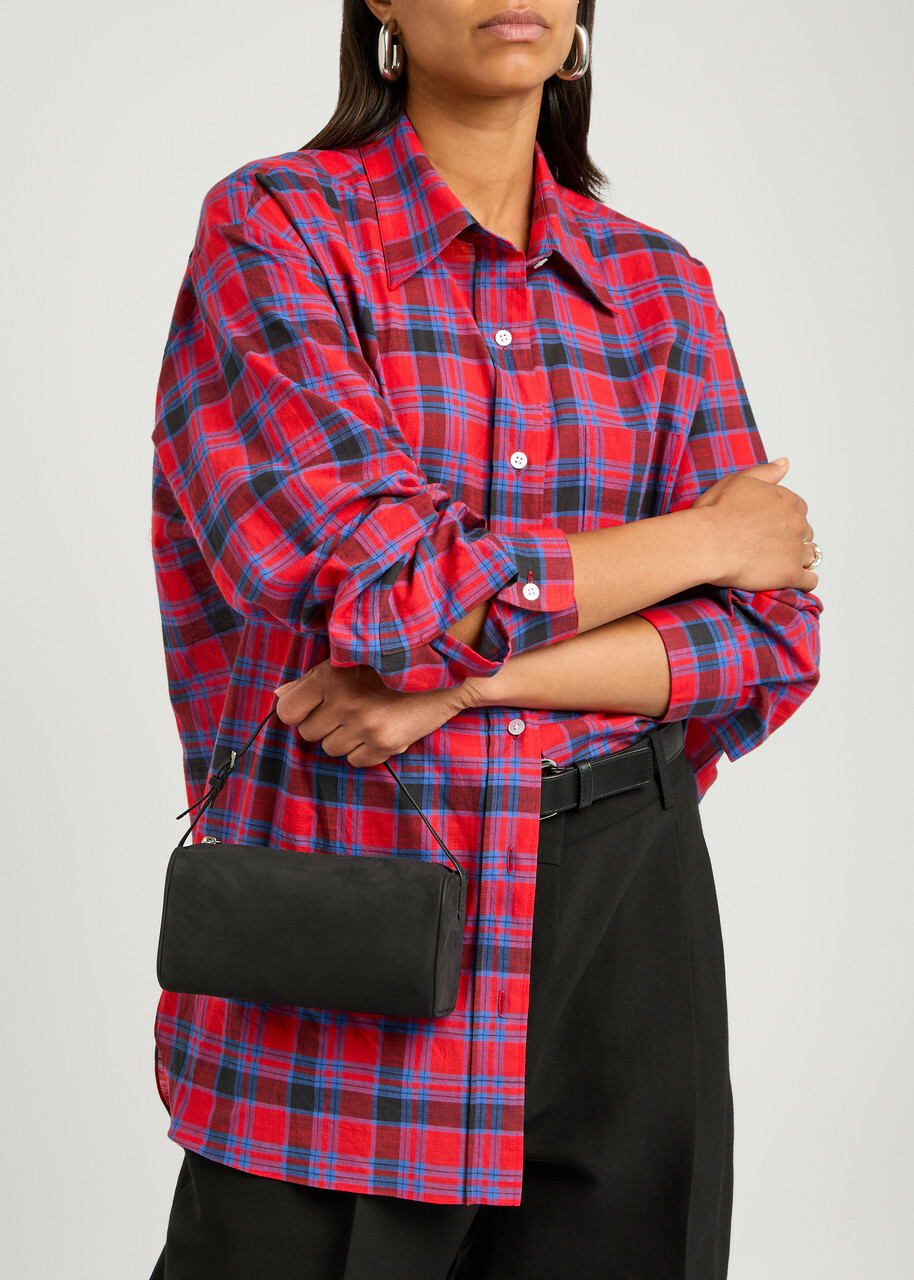The Row 90's Suede top Handle bag - Black - One Size The Row