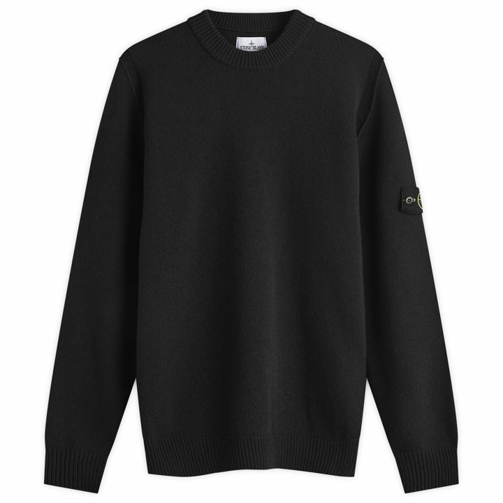 Photo: Stone Island Men's Reverse Seam Lambswool Crew Neck Jumper in Black