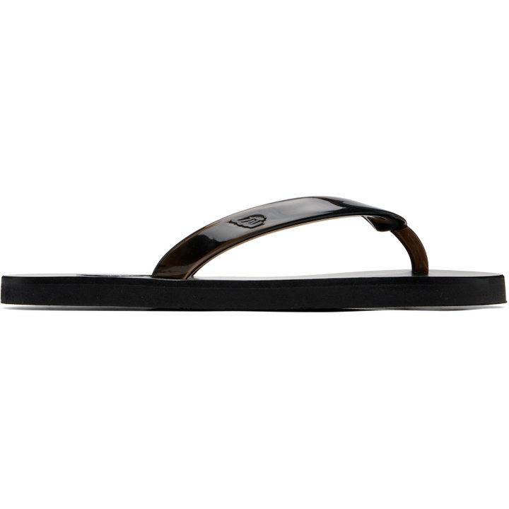 Photo: Ancient Greek Sandals Black Saionara Jelly Flip-Flops