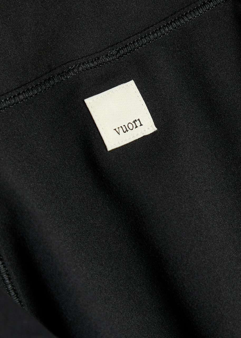 Vuori All The Feels zip up Stretch-jersey top Black