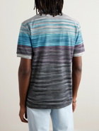 Missoni - Space-Dyed Cotton-Piqué Polo-Shirt - Blue