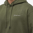 Jacquemus Men's Logo Popover Hoody in Khaki